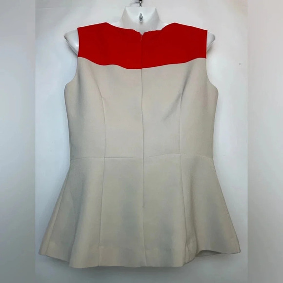 Banana Republic Tank Top Red Orange Beige Office Women Size 6 - Picture 3 of 6